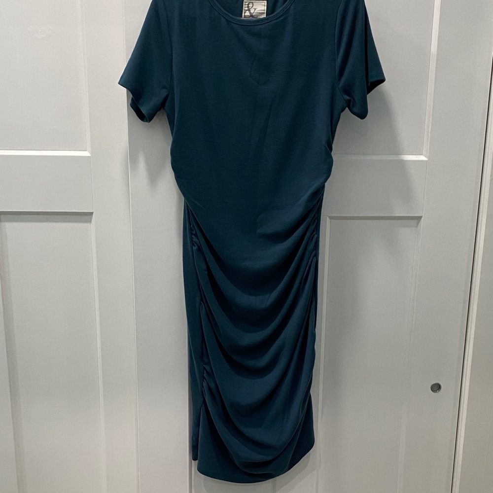 Ampersand Teal Midi Dress